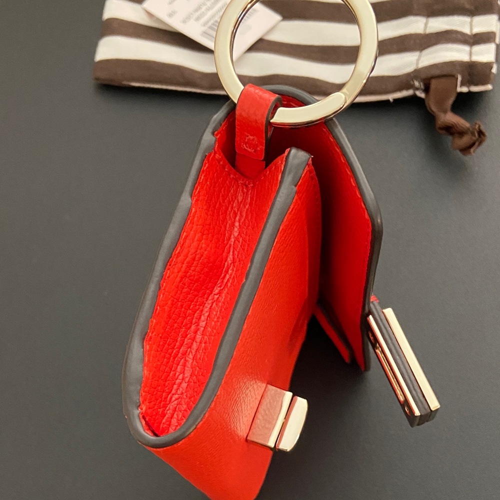 Henri Bendel Orange Leather Compact Wallet - Picture 14 of 16